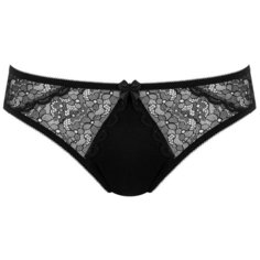 LUI et ELLE Трусы Бразилиана Melodie с кружевными вставками, размер 2 (S), noir