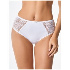 LUI et ELLE Трусы Слипы Charlotte с кружевными вставками по бокам, размер 6 (XXL), blanc