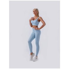 Спортивный костюм/Костюм для фитнеса/Костюм для йоги/Тайтсы+Топ с пуговицами Noname