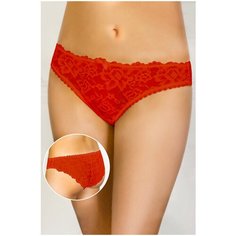 Innamore Трусы слипы Rosa средней посадки кружевные, размер 4(46), rouge