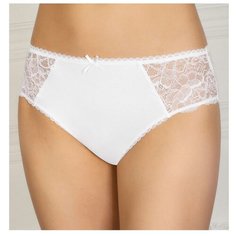 Innamore Трусы Cлипы высокой посадки кружевные, размер 4(46), bianco