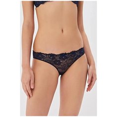 Innamore Трусы бразилиана низкой посадки кружевные basic lace, размер 5(48), синий