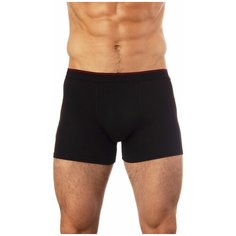 Uomo Fiero Трусы Боксеры Sport с профилированным гульфиком, классическая посадка, размер 48, черный