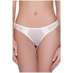 Alla Buone Трусы бразилиана низкой посадки из полупрозрачной сетки, размер L(48), белый