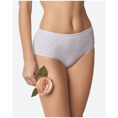 LUI et ELLE Трусы Слипы Classic высокой посадки, размер 6 (XXL), melange gris