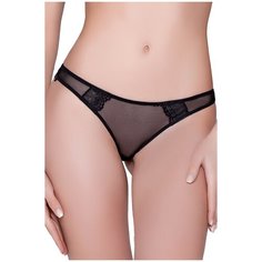 Alla Buone Трусы бразилиана низкой посадки из полупрозрачной сетки, размер S(44), черный