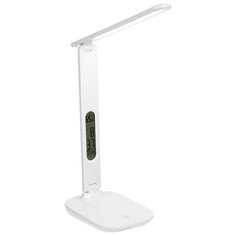 Настольная лампа с часами и календарем Office Torch, белая Molti