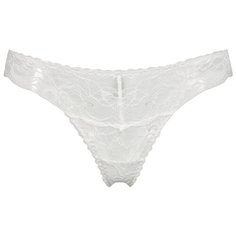 Luce del Sole Трусы бразилиана Fata низкой посадки кружевные, размер 5 (50), белый