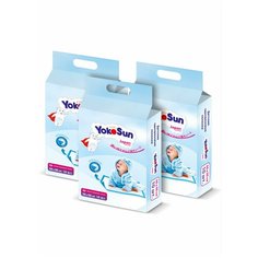 Набор YokoSun Детские одноразовые пеленки размер 50*50, 30 шт, (3 уп * 10 шт), кор.