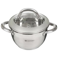 Кастрюля Daniks SD-322, 4.5 л, стальной
