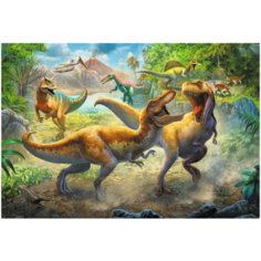 Пазлы 160 деталей миди "Борьба тиранозавров" Trefl