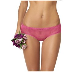 LUI et ELLE Трусы слипы Adeline низкой посадки с прозрачной передней частью, размер 4 (L), melange pourpre