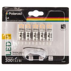 Лампочка Polaroid G4 2.8W 12V 3000K 300Lm 5шт 1CSC20004544