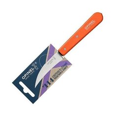 Нож для чистки овощей Opinel №114, деревянная рукоять, нержавеющая сталь, оранжевый, блистер, 001926