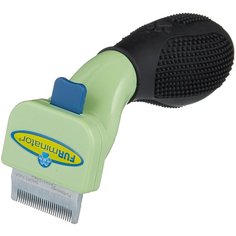 Щетка-триммер FURminator для короткошерстных собак карликовых пород 3 см, бирюзовый/черный
