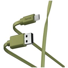 Кабель Hama 00187228 microUSB (m) USB A(m) 1м зеленый