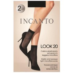 Капроновые носки Incanto Look 20, 2 пары, размер UNI, nero