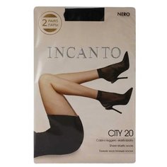 Капроновые носки Incanto City 20, 2 пары, размер UNI, nero