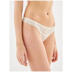 Luce del Sole Трусы бразилиана Fata низкой посадки кружевные, размер 4 (48), шампань
