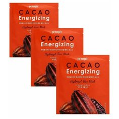 Гидрогелевая маска для лица какао Cacao Energizing Hydrogel Face Mask, 3шт Petitfee
