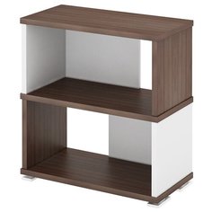 Стеллаж Мэрдэс СБ-10-2 2 полки, материал: ЛДСП, ШxГxВ: 70х30х75 см, шамони/белый жемчуг Merdes