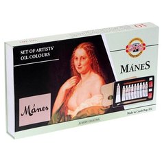 Краски масляные Koh-i-Noor Manes 9 цветов по 16ml + белила 16160100000