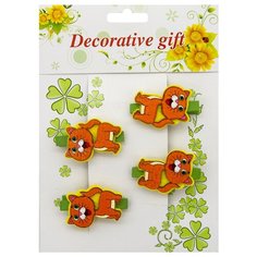 PR Набор декоративных прищепок Decorative Gift, упак./4 шт. (52) АЙРИС пресс
