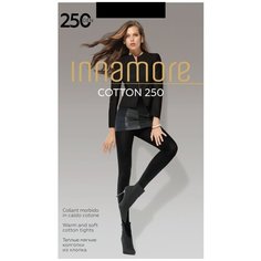 Колготки Innamore Cotton, 250 den, размер 6-XXL, nero (черный), 2 пары