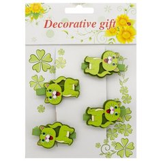 PR Набор декоративных прищепок Decorative Gift, упак./4 шт. (53) АЙРИС пресс