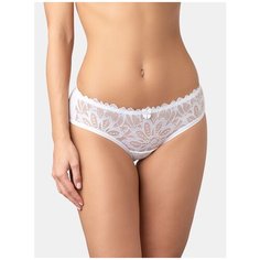 LUI et ELLE Трусы Beline слипы средней посадки, кружевные, размер 2 (S), blanc