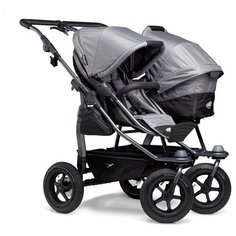 Универсальная коляска для двойни TFK Duo Combi (2 в 1), grey, цвет шасси: серый