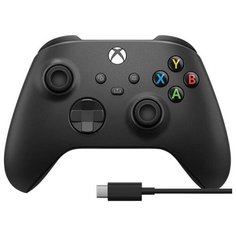Геймпад Microsoft XBOX Series X|S Wireless Controller Carbon Black + кабель для PC (чёрный)