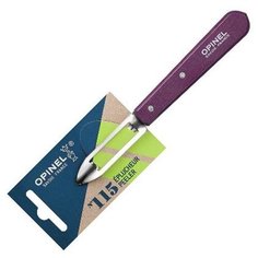 Нож для чистки овощей Opinel №115, деревянная рукоять, нержавеющая сталь, сливовый, блистер, 001929