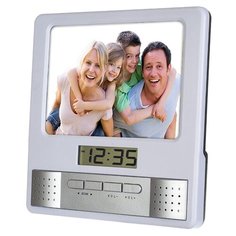 Часы-радио-фоторамка Perfeo "Foto", белый PF-S6005