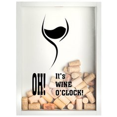 Копилка для винных пробок Том Полкер "Its wine oclock" белая