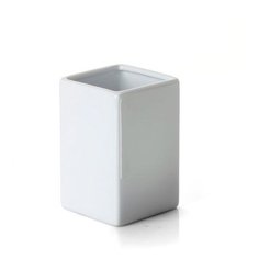 Настольный керамический стакан Gedy G-Verbena, белая керамика