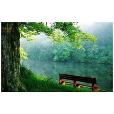 Алмазная вышивка Яркие Грани "Скамейка", 80x50