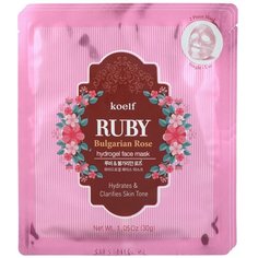 Гидрогелевая маска для лица рубин/болгарская роза Ruby & Bulgarian Rose, 1 шт Koelf