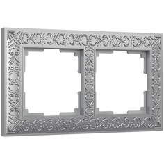 WL07-Frame-02/ Werkel Рамка на 2 поста (матовый хром) Веркель