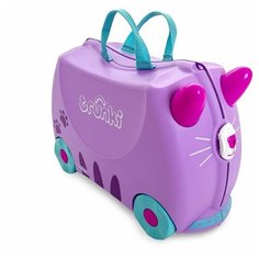 Чемодан trunki сиреневый с принтом