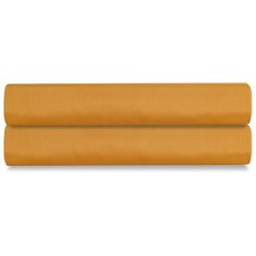 Простыня на резинке из сатина цвета шафрана из коллекции Wild, 160х200х30 см Tkano