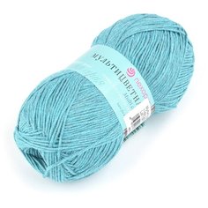Пряжа для вязания ПЕХ Мультицветная (65% полиэстер, 35% хлопок) 5х50г/180м цв.1152 зелёная бирюза Пехорка