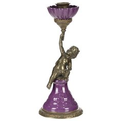 Подсвечник под старину с Путти 10x26см ГЛАСАР