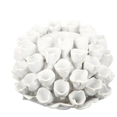 Подсвечник Коралл белый 15x15x11см ГЛАСАР