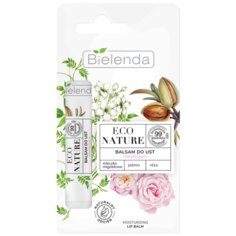 ECO NATURE Бальзам д/губ Миндальное молоко+Жасмин+Роза увлажняющий 10г Bielenda