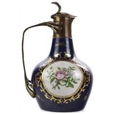 Ваза в форме кувшина Florence 20x16x18см под старину из фарфора с бронзой, Glasar ГЛАСАР