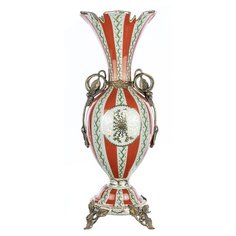 Ваза под старину Quin 16х18х45см под старину из фарфора с бронзой, Glasar ГЛАСАР