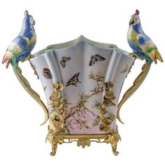 Ваза с птицами под старину 49x19x44см, Glasar ГЛАСАР