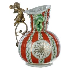 Ваза с ангелом Quin 15x15x22см под старину из фарфора с бронзой, Glasar ГЛАСАР