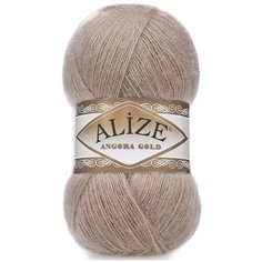 Пряжа Alize Angora Gold однотонная, 20 % шерсть, 80 % акрил, 100 г, 550 м, 542 кора